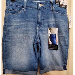 Royalty For Me Women's Denim Bermuda High Rise Shorts Blue - Size 6 - NEW W/TAGS
